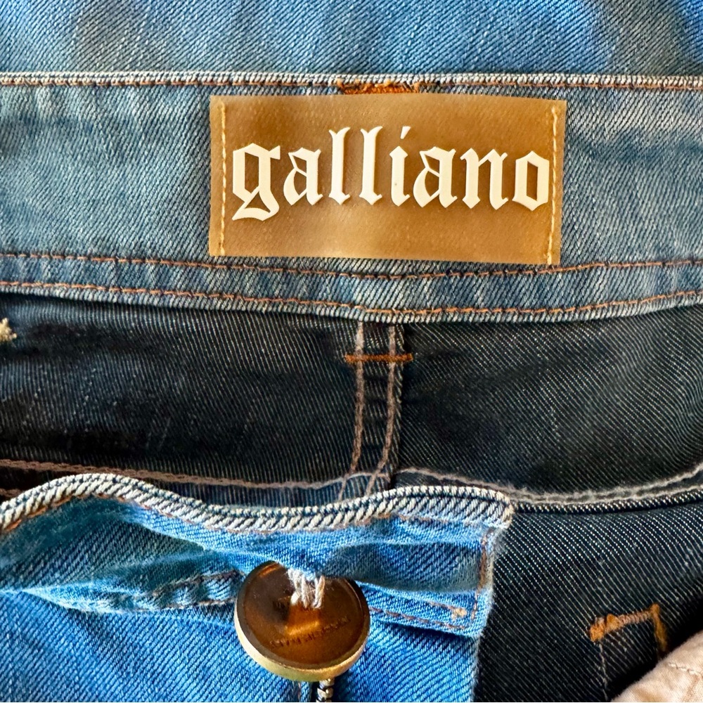 NWT LONG Galliano Donna crystal cherry slim jeans 30 - Picture 6 of 16